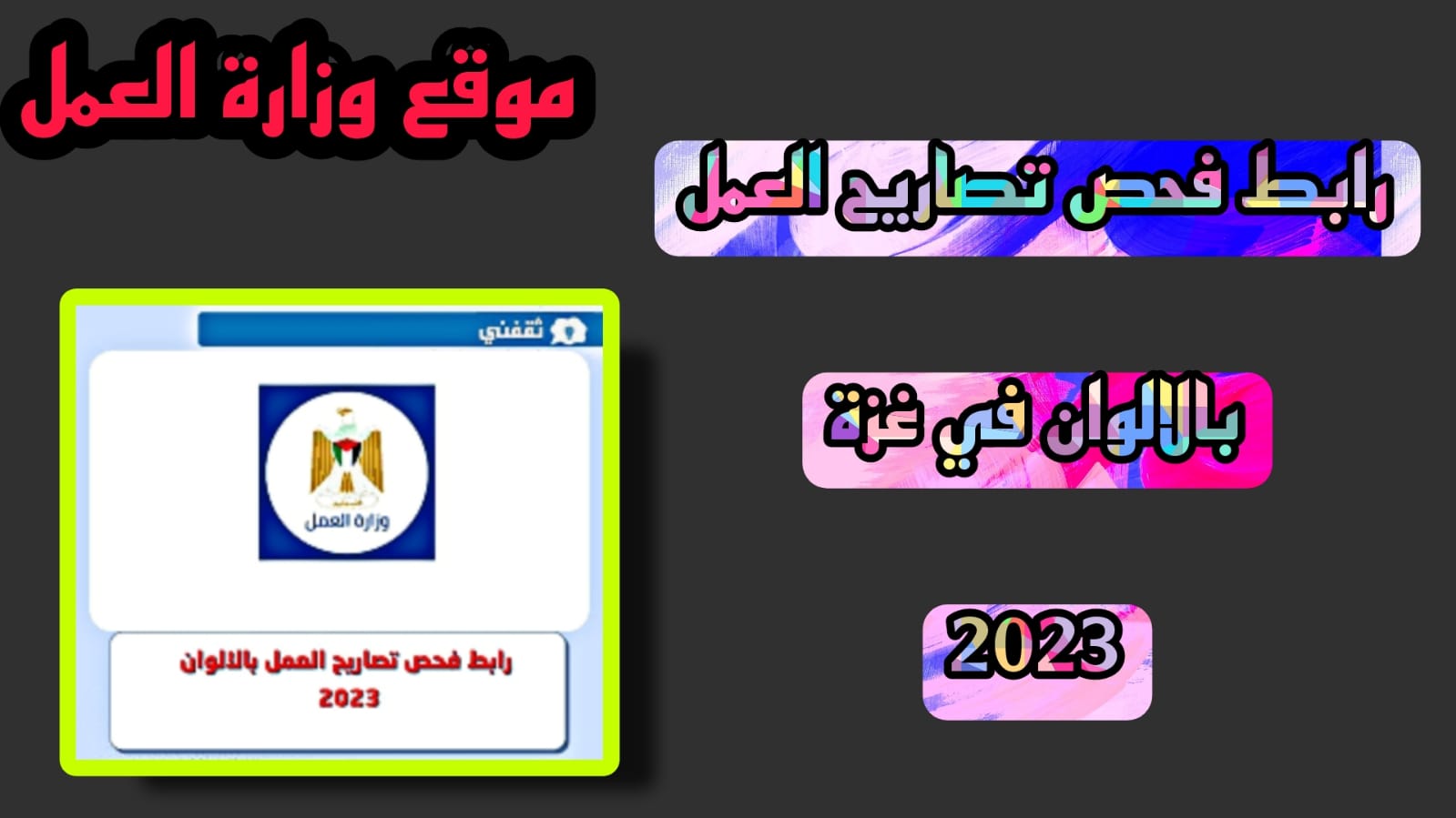 رابط فحص تصاريح العمل بالألوان في غزة 2023 اخر تحديث