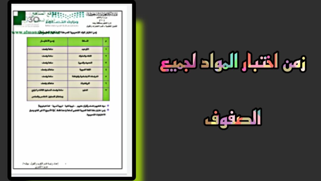 يستلم مشرف الاختبار مواد الاختبار من مقر الكنترول وتشتمل على