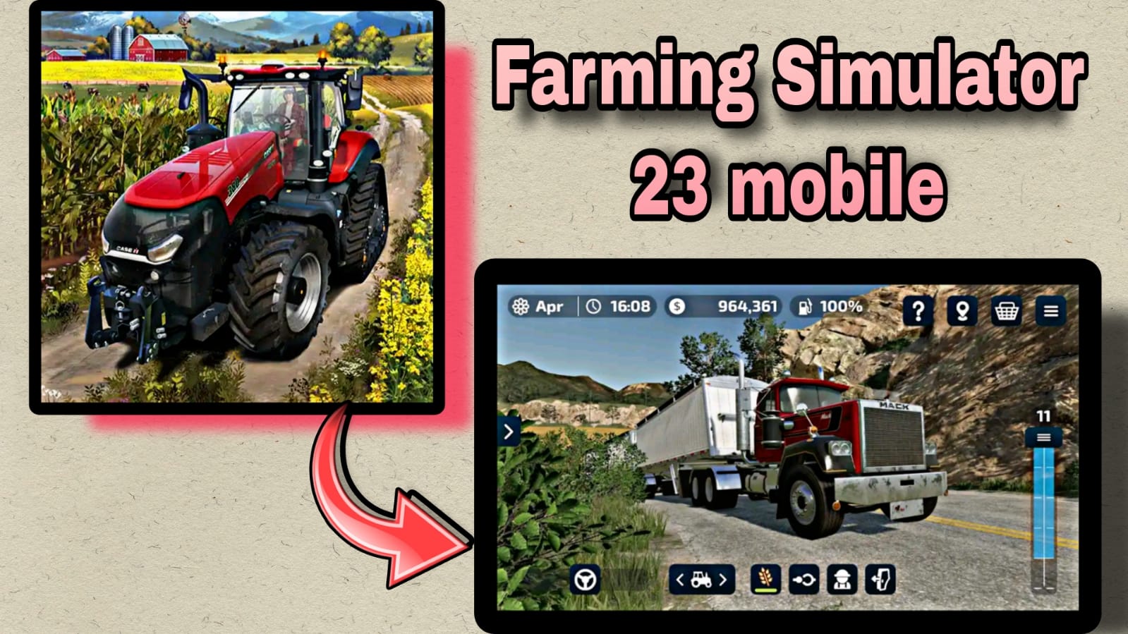 تحميل لعبة farming simulator 23 mobile مهكرة للاندرويد من ميديافاير