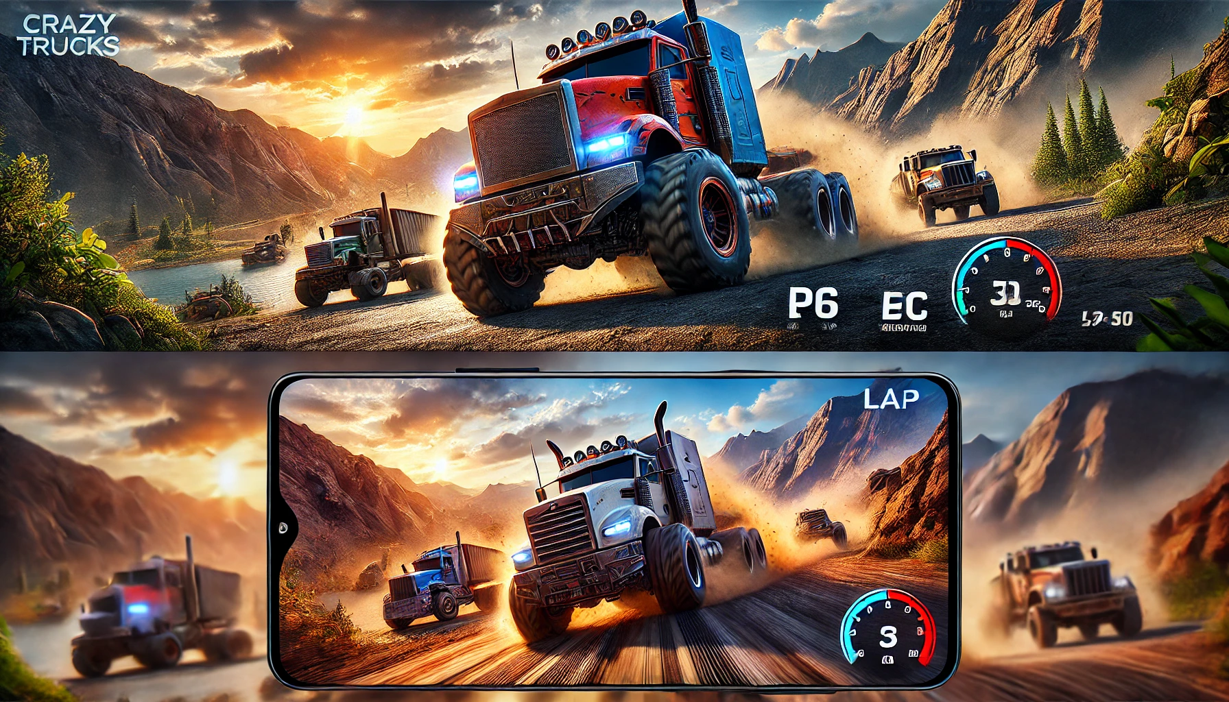 تحميل لعبة انسايز Crazy Trucks الأصلية APK للكمبيوتر والأندرويد مجانا 2024